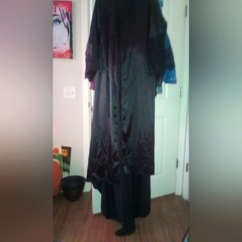 Satin robe with train!